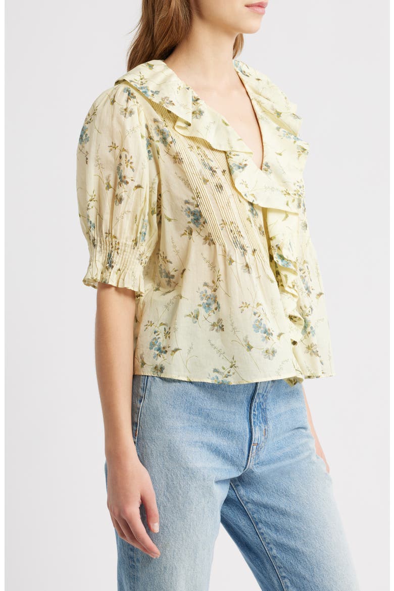 Henri Organic Cotton Voile Top, Alternate, color, SUNSHINE PRAIRIE ROSE