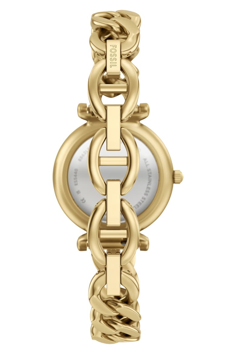 Carlie Mini Bracelet Watch, 28mm, Alternate, color, GOLD BLACK