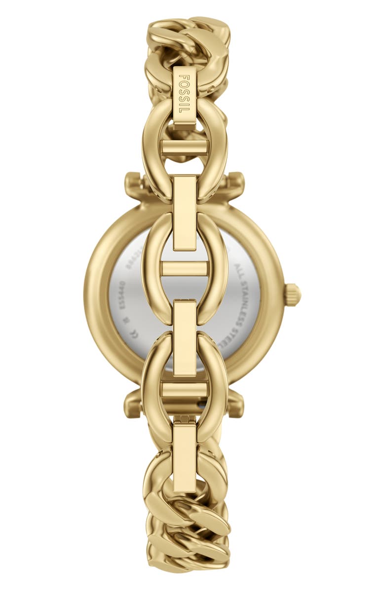 Fossil Carlie Bracelet Watch, 28mm, Alternate, color, Gold Black