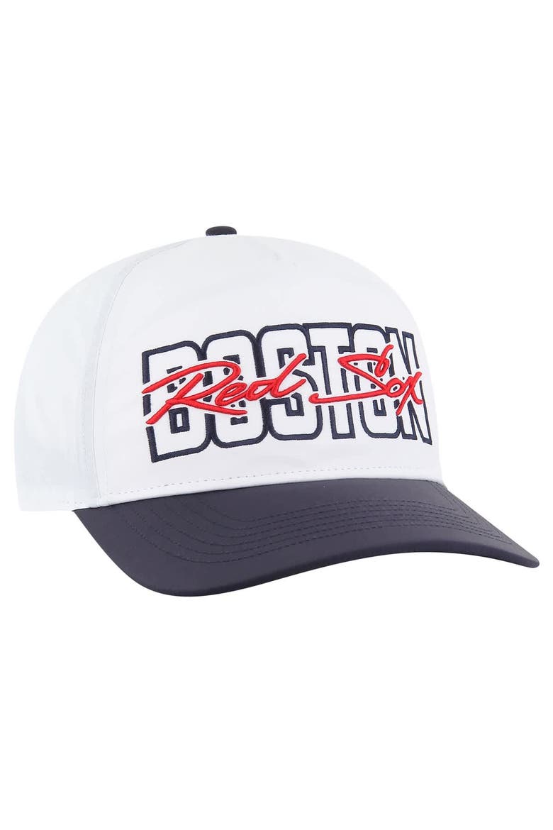 Men's '47 White Boston Red Sox Lineman Hitch Adjustable Hat, Alternate, color, White