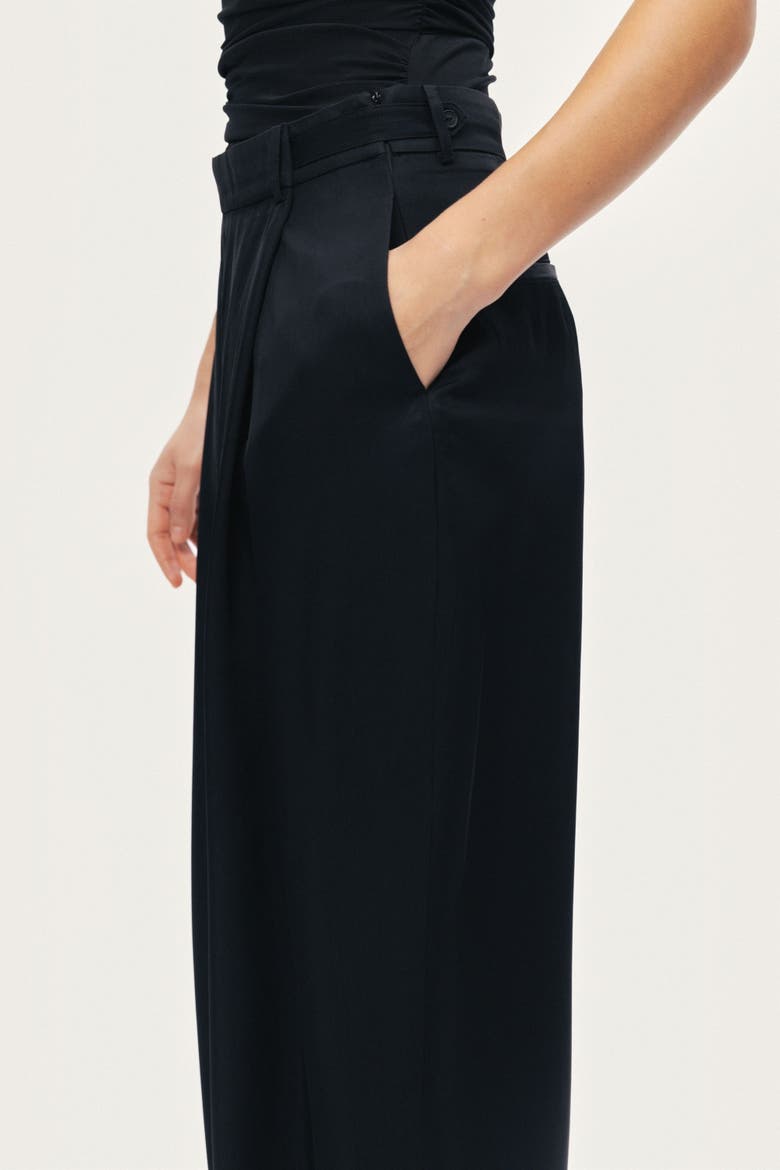 Tailored Wide Leg Trousers, Alternate, color, Black