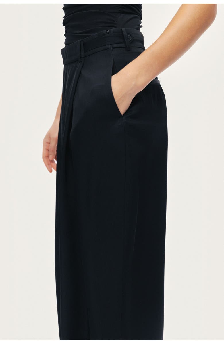 Nocturne Tailored Wide Leg Trousers, Alternate, color, Black