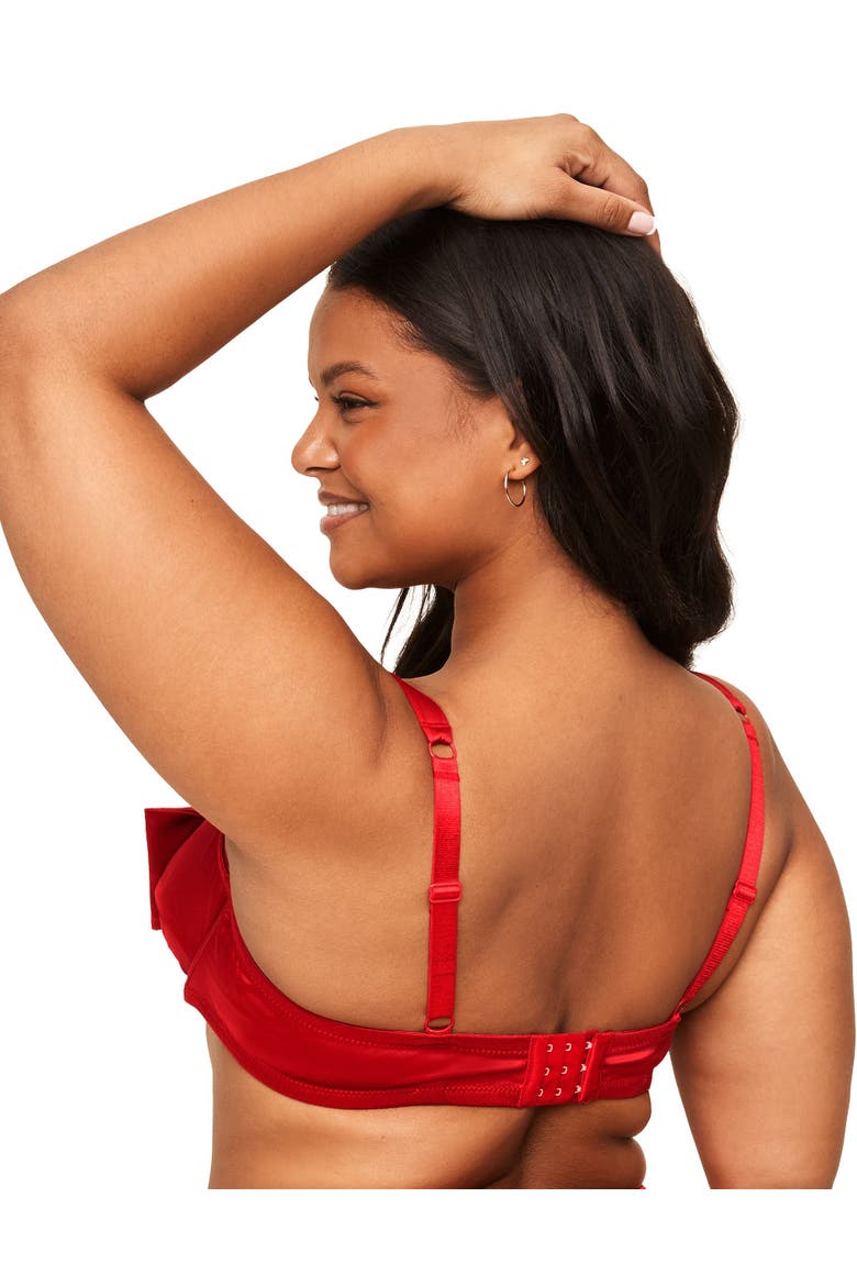 Gynger Unlined Quarter Cup Bra, Alternate, color, Dark red