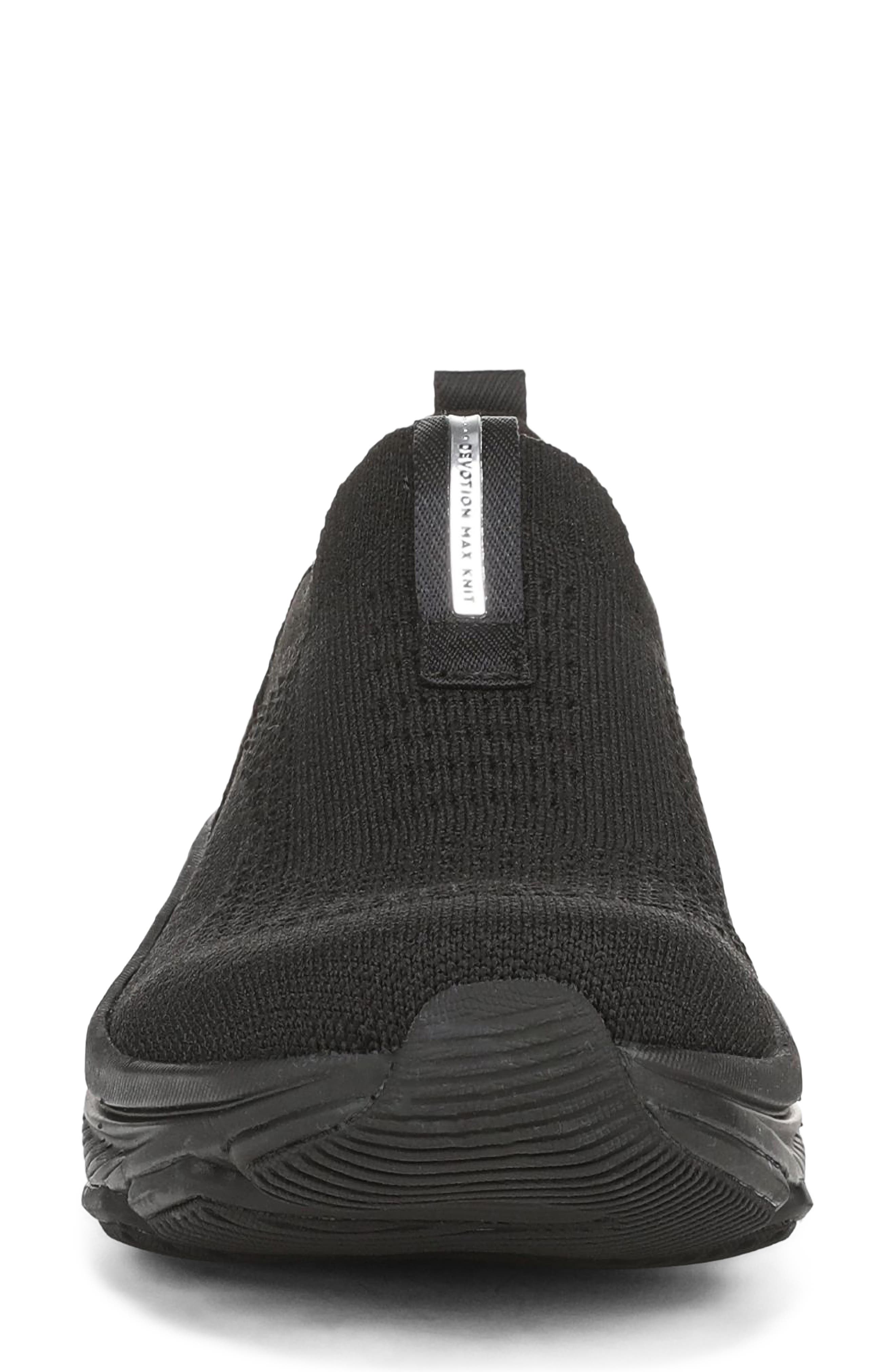 Devotion Max Slip-On Walking Sneaker, Alternate, color, BLACK BLACK