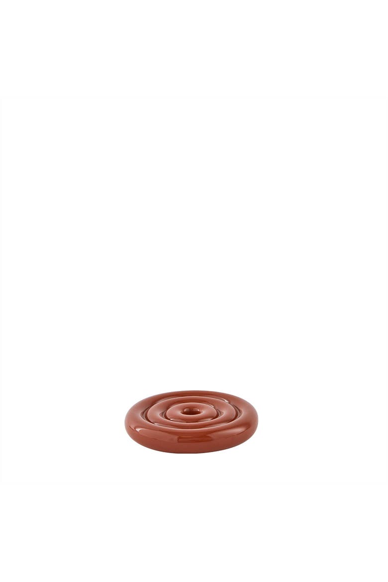 Savi Ceramic Candleholder, Alternate, color, Nutmeg