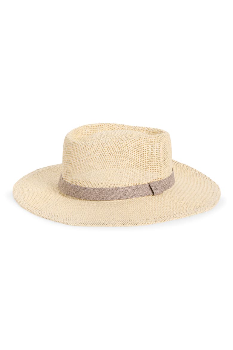 Straw Gambler Hat, Main, color, NATURAL