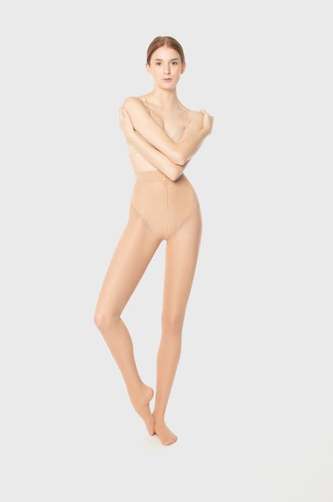 CabinComfort 70 Denier Sheer Compression Tights Skin Tone and Black Shades