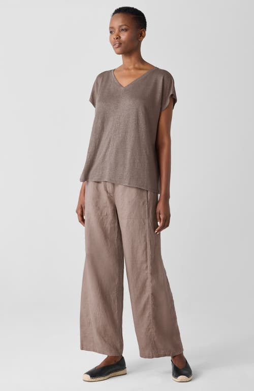 Eileen Fisher V-neck Organic Linen T-shirt