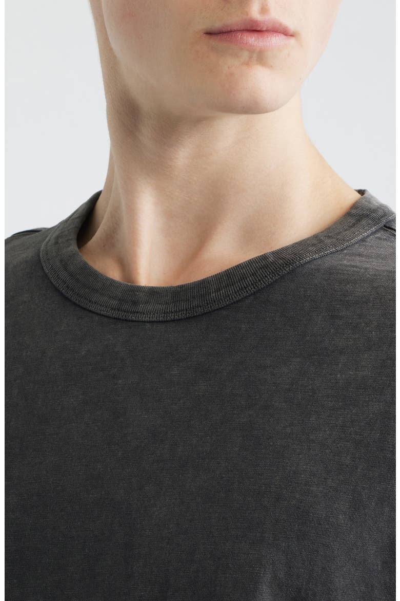 Slub Cotton Crewneck T-Shirt, Alternate, color, WASHED BLACK