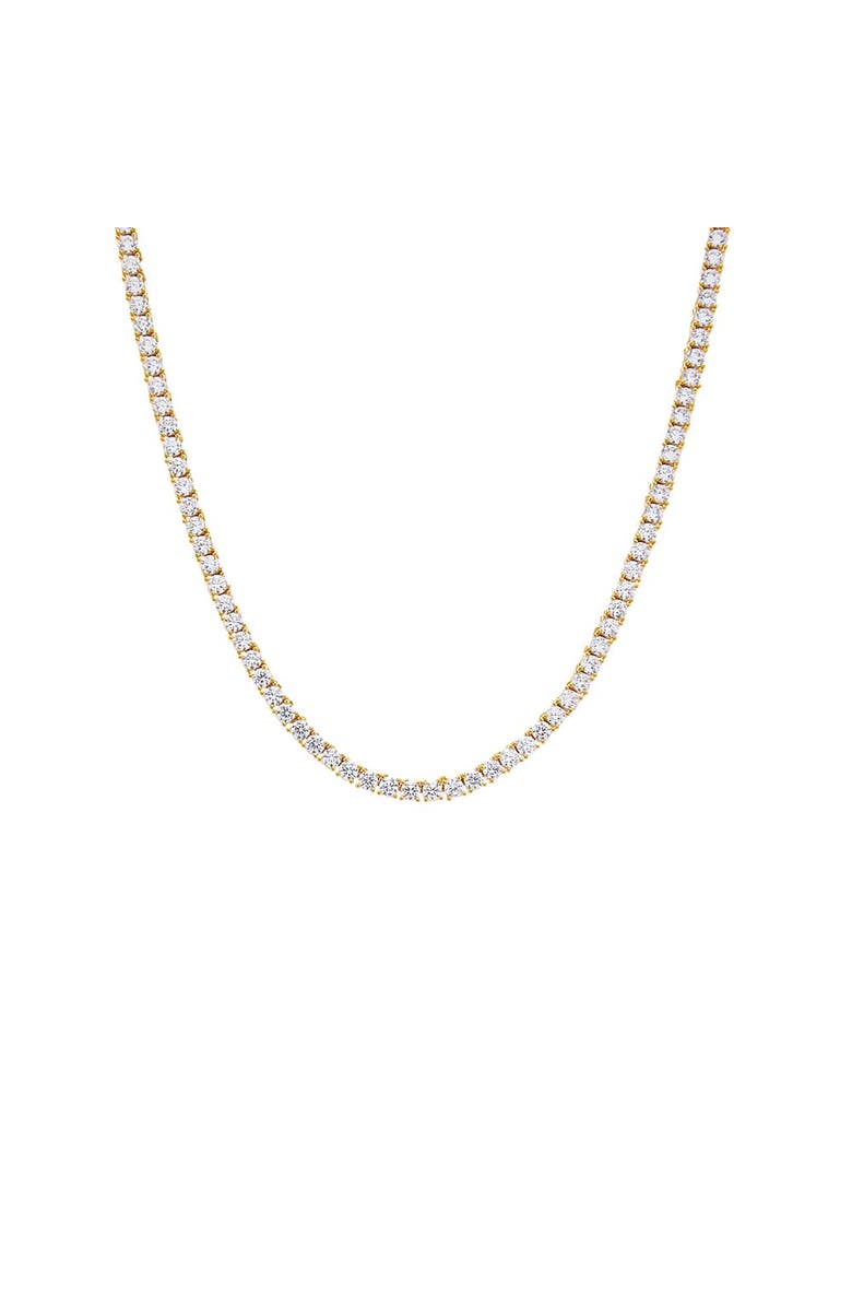 BY ADINA EDEN CZ Tennis Necklace, Main, color, Gold - 18 Inch / 3Mm