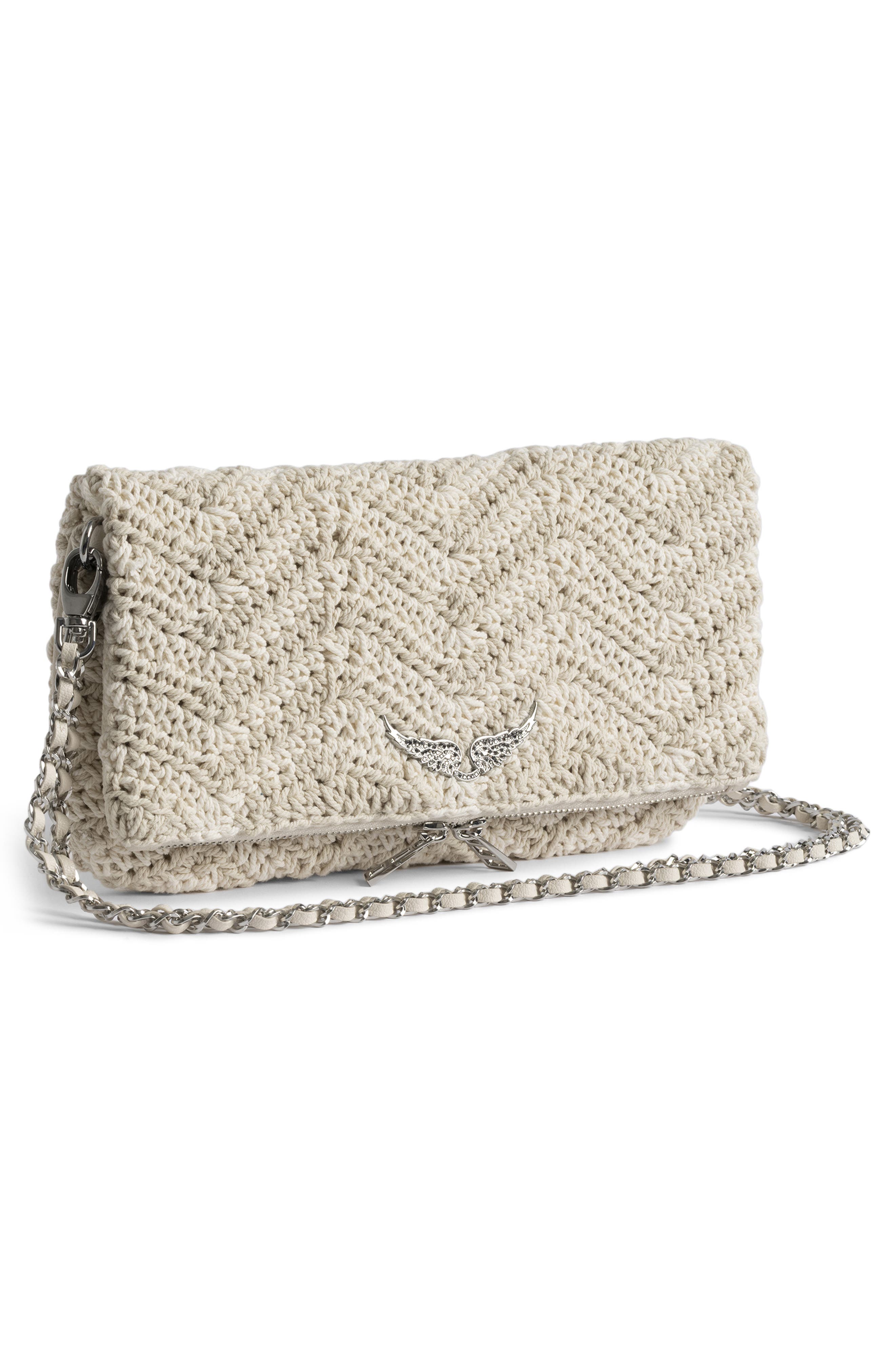 Zadig & Voltaire Rock Macramé Crossbody Bag, Alternate, color, Flash