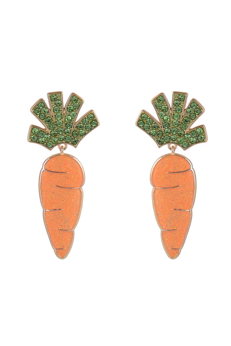 Carrot Drop Earrings, Alternate, color, Orange