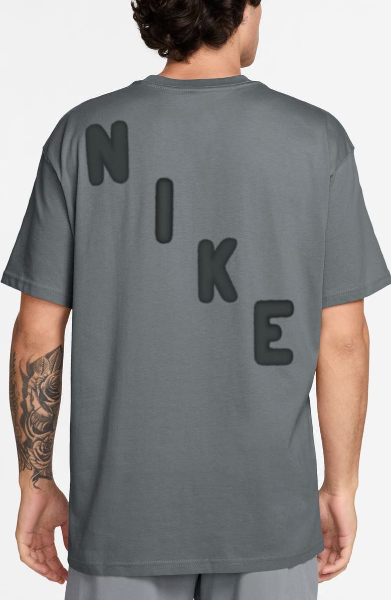 Nike Athletic Club Cotton Graphic T-Shirt, Alternate, color, Smoke Grey/ Black