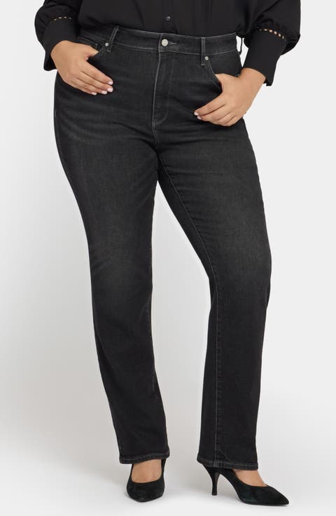 Marilyn High Waist Straight Leg Jeans (Plus)