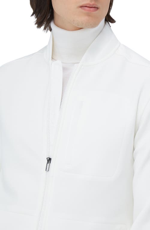 Bugatchi Performance Knit Jacket In Chalk