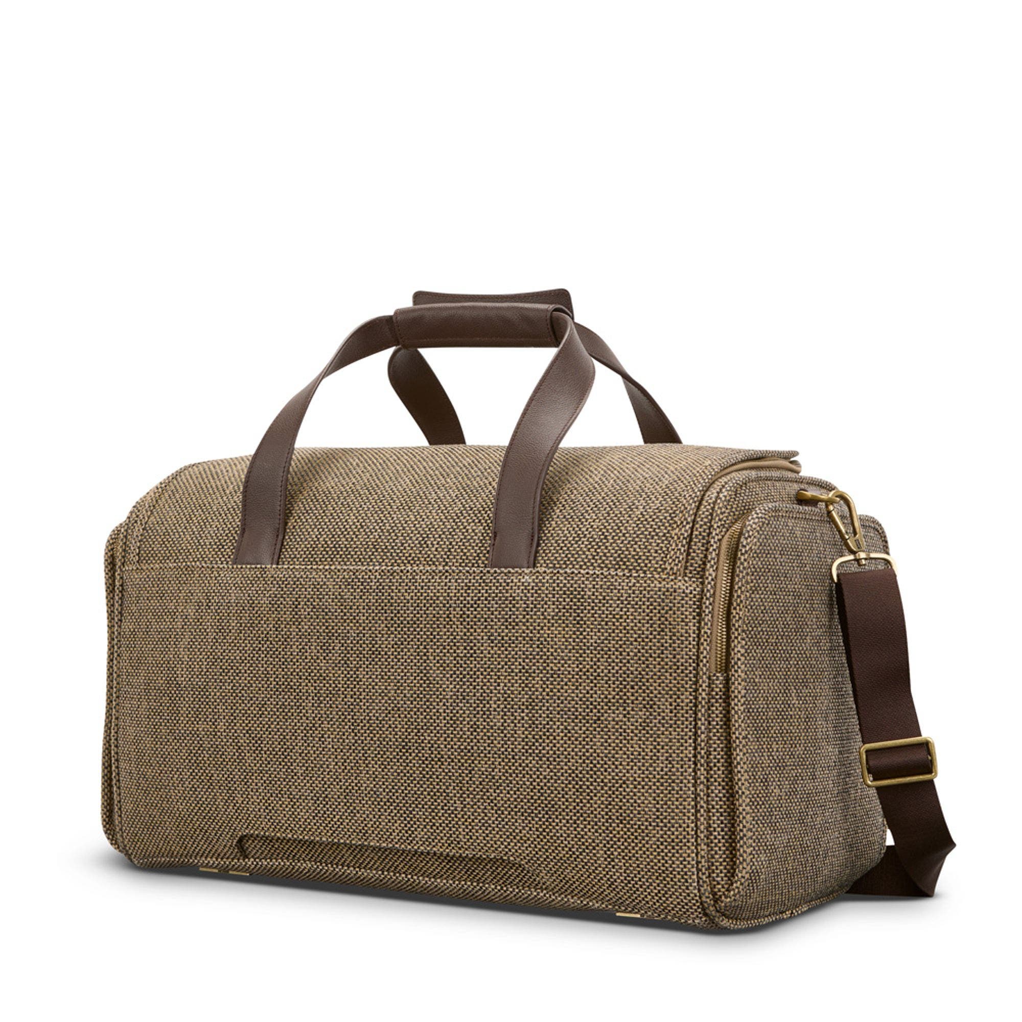 Tweed Travel Duffel, Alternate, color, Tweed/Natural Leather