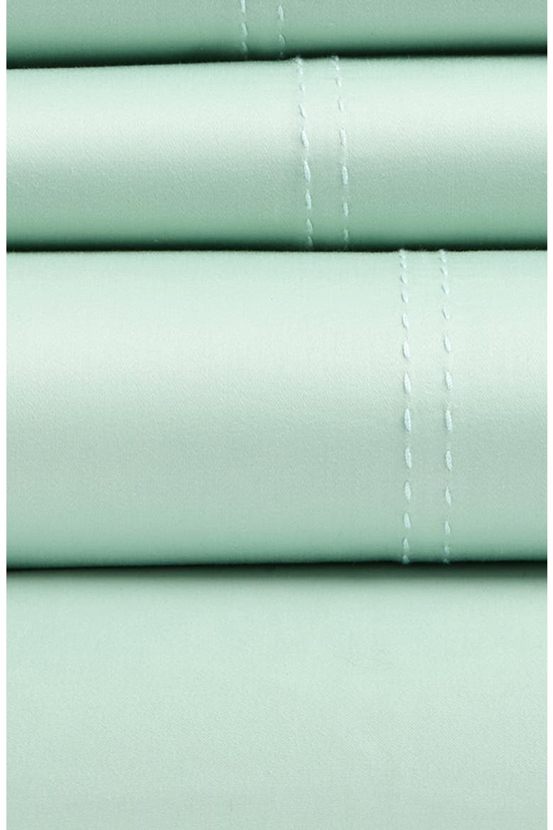 400 Thread Count Organic Cotton Sateen Sheet Set, Alternate, color, GREEN FONDANT