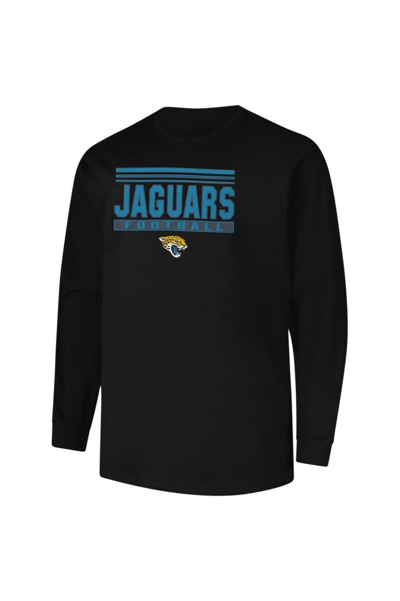Men's Profile  Black Jacksonville Jaguars Big & Tall Pop Long Sleeve T-Shirt, Alternate, color, Black