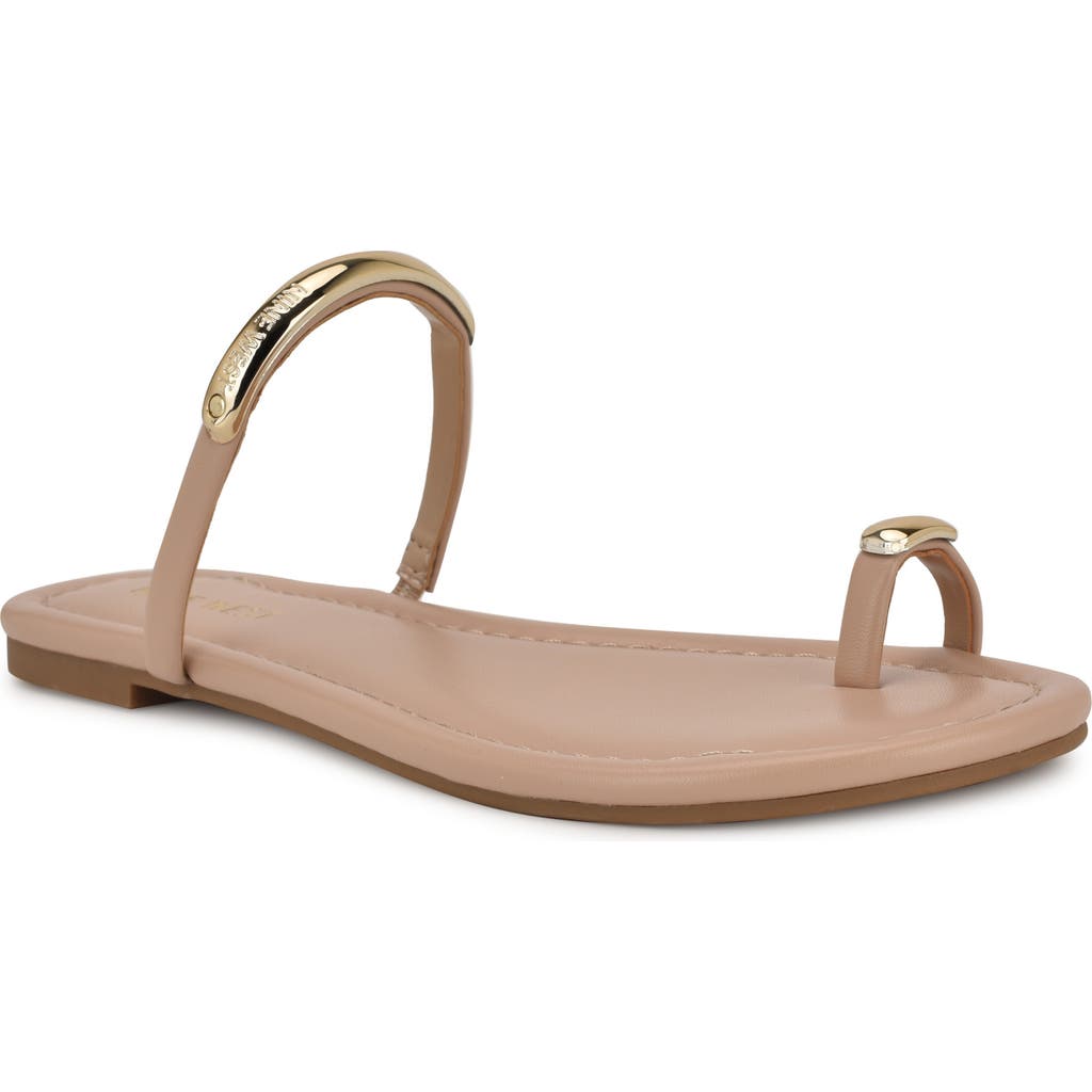 Shop Nine West Balon Slide Sandal In Light Natural