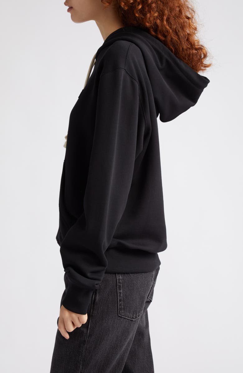 Acne Studios Fairah Face Patch Oversize Cotton Hoodie, Alternate, color, 