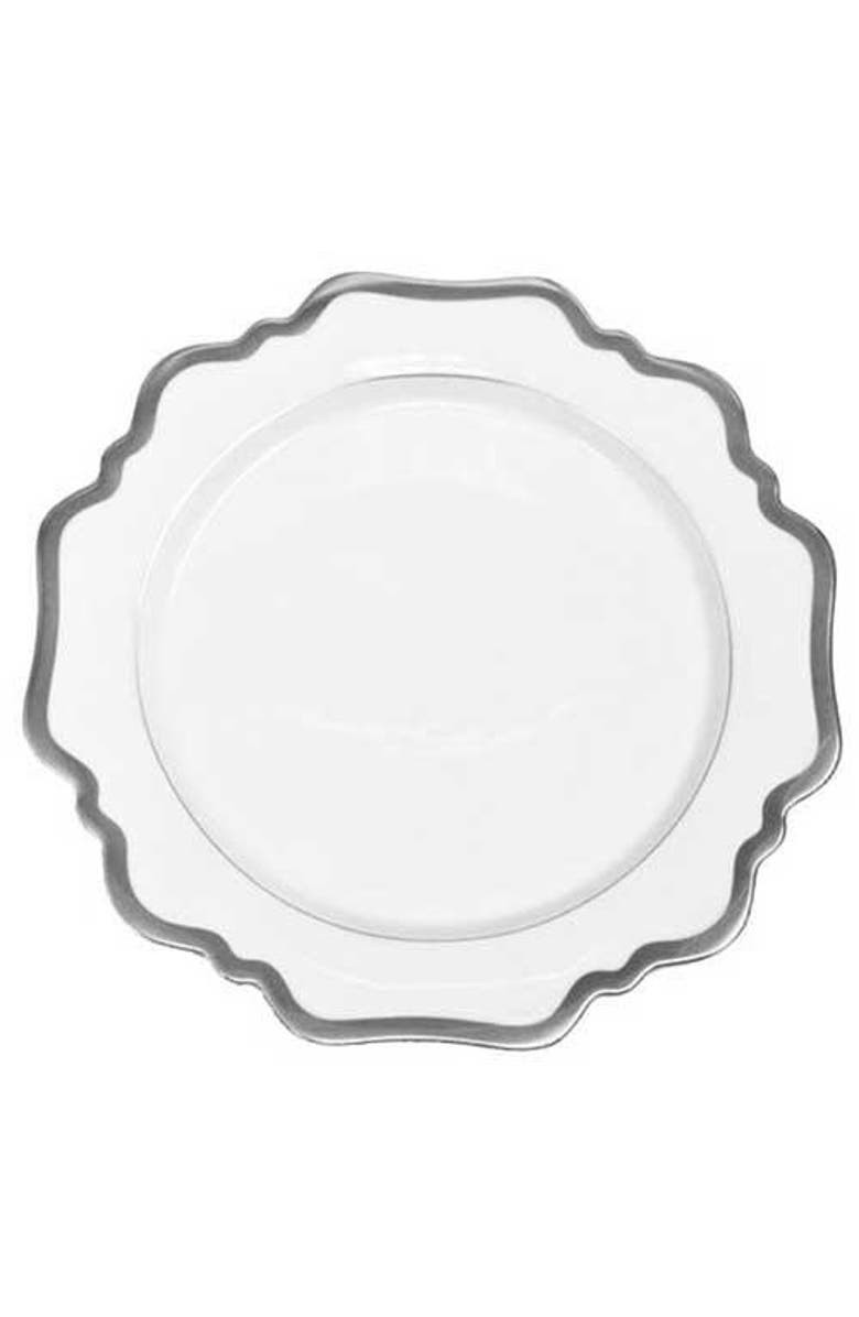 Anna Weatherley Antique Platinum Salad Plate, Main, color, White