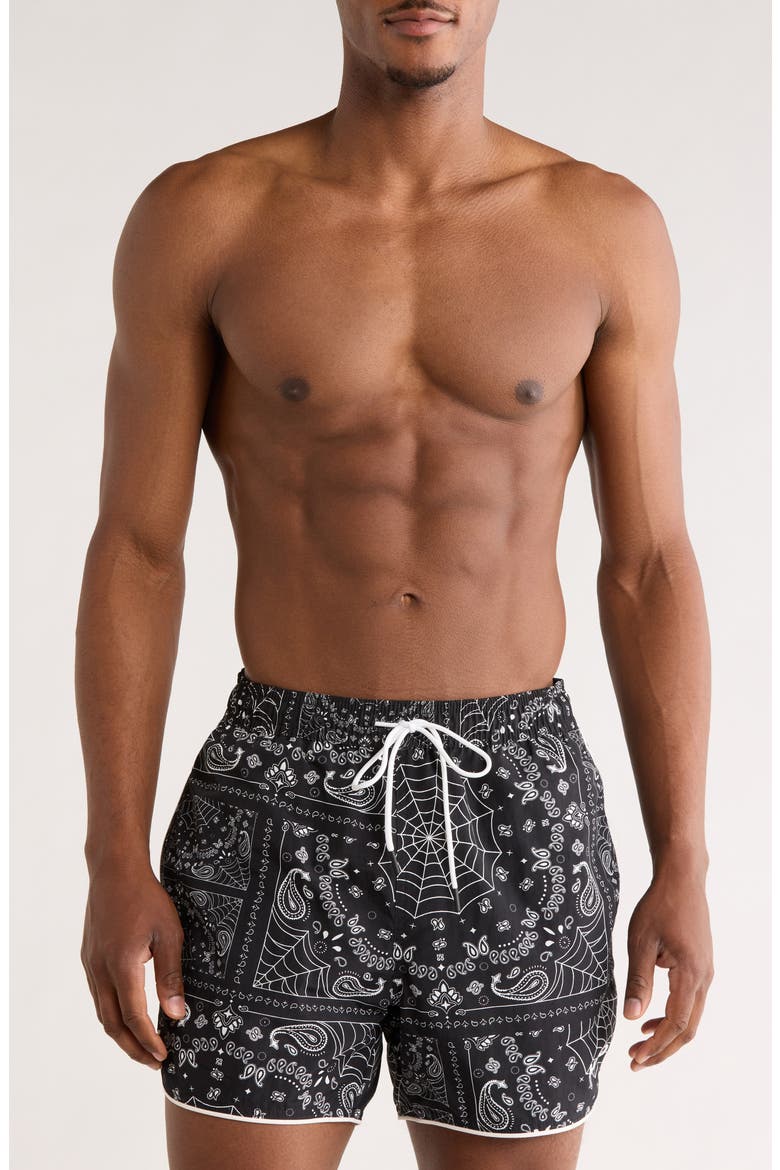 Rik Swim Trunks, Main, color, BLACK