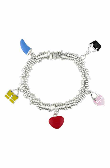 Enamel Charm Coil Bracelet