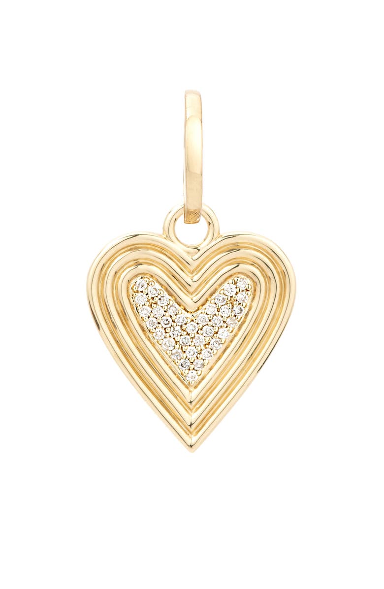Adina Reyter Make Your Move Diamond Heart Pendant, Main, color, Yellow Gold