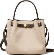Tory Burch Romy Canvas Bucket Crossbody Bag