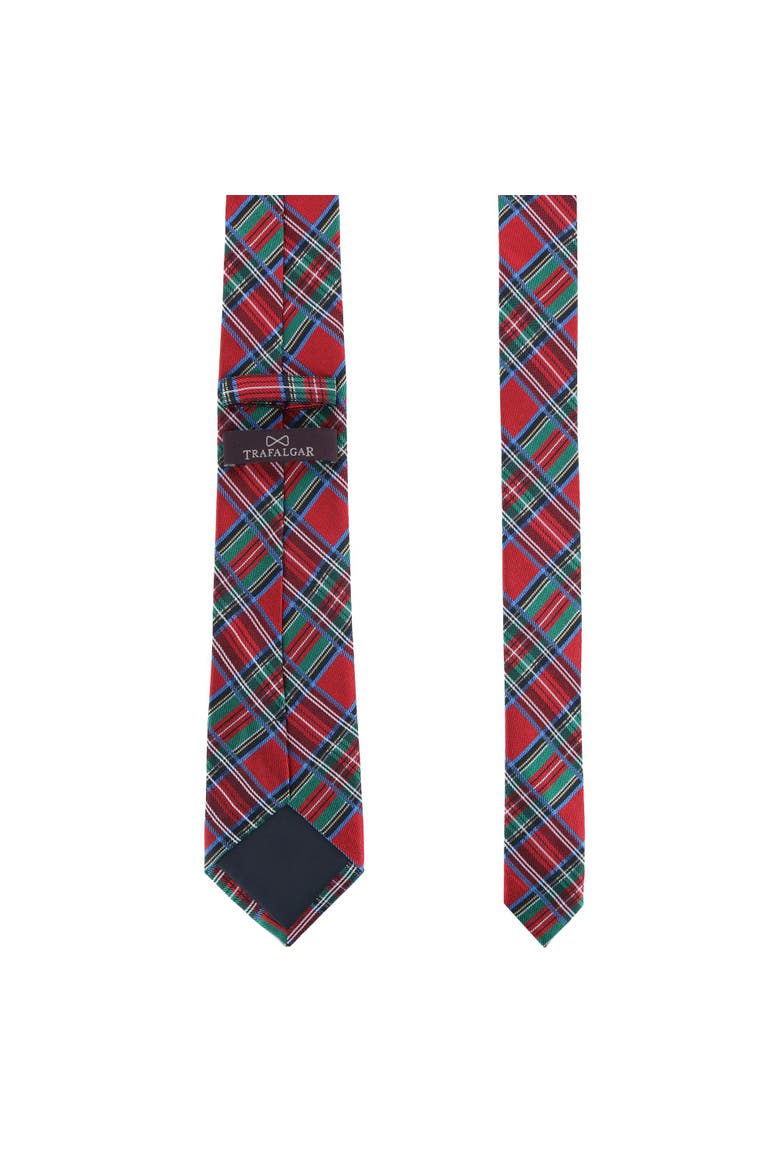 Nicholas Tartan Plaid Silk Necktie, Alternate, color, Red Tartan Plaid