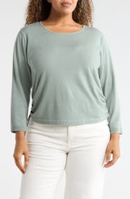 MAX STUDIO Cinching Side Tie Pullover Sweater