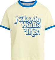 Favorite Daughter x 'Nobody Wants This' Contrast Binding Organic Cotton Graphic T-Shirt