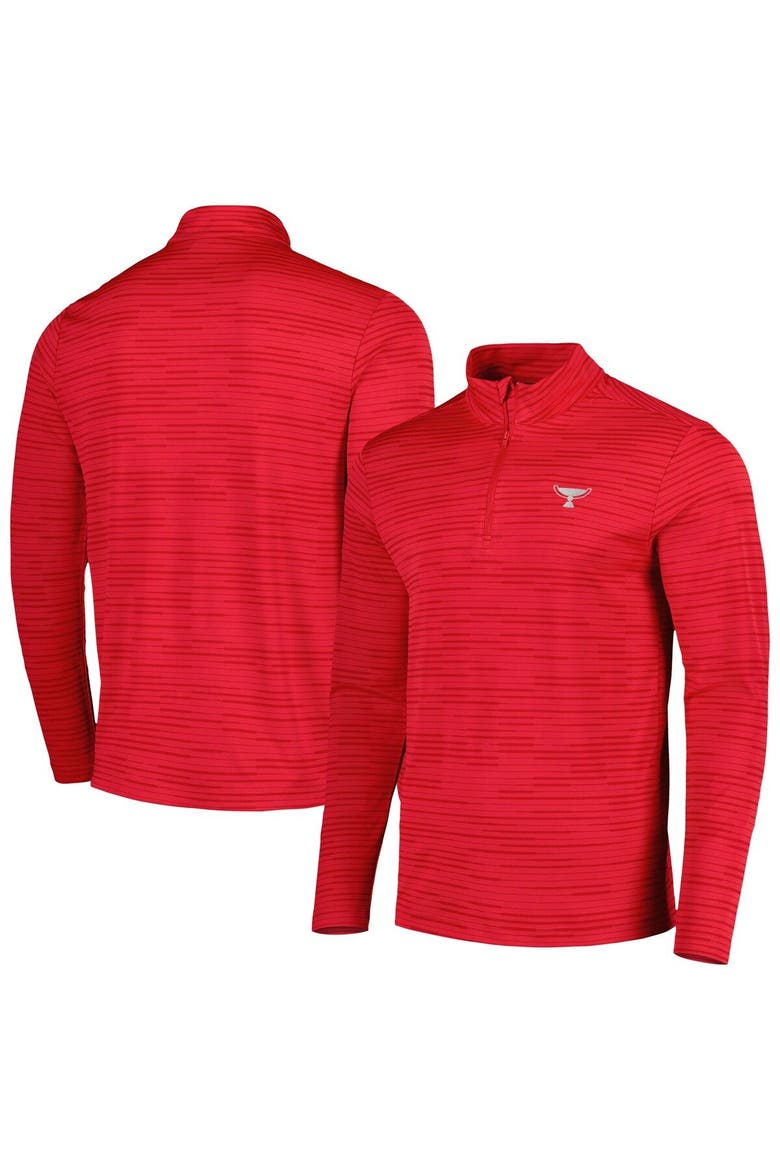 Men's Levelwear Red TOUR Championship Logo Quarter-Zip Top, Main, color, Red