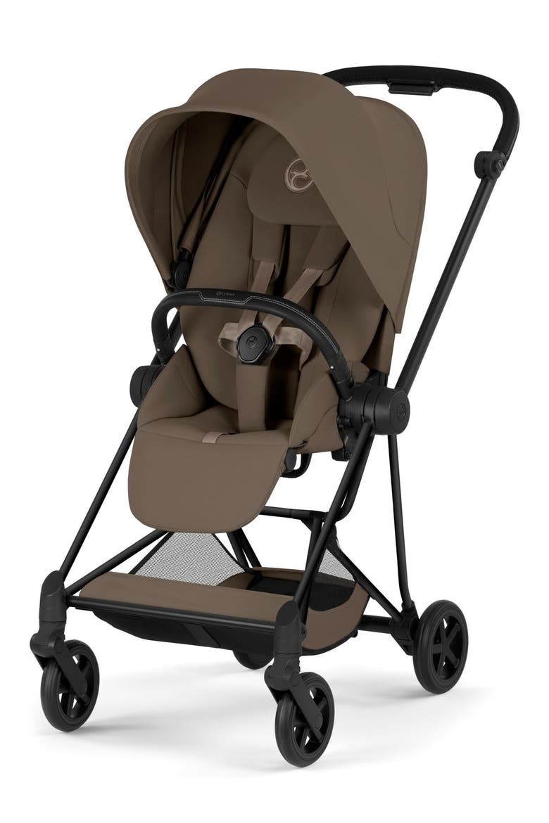 Mios Compact Stroller – Platinum Collection, Main, color, MATTE BLACK/ COCONUT BROWN