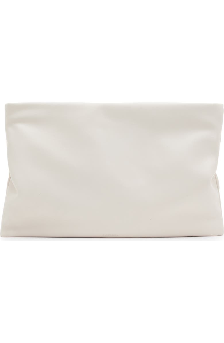 AllSaints Bettina Leather Clutch, Alternate, color,