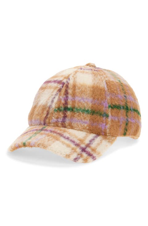 Brushed Plaid Baseball Cap