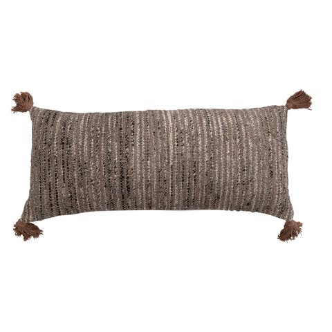 Woven Cotton Lumbar Pillow