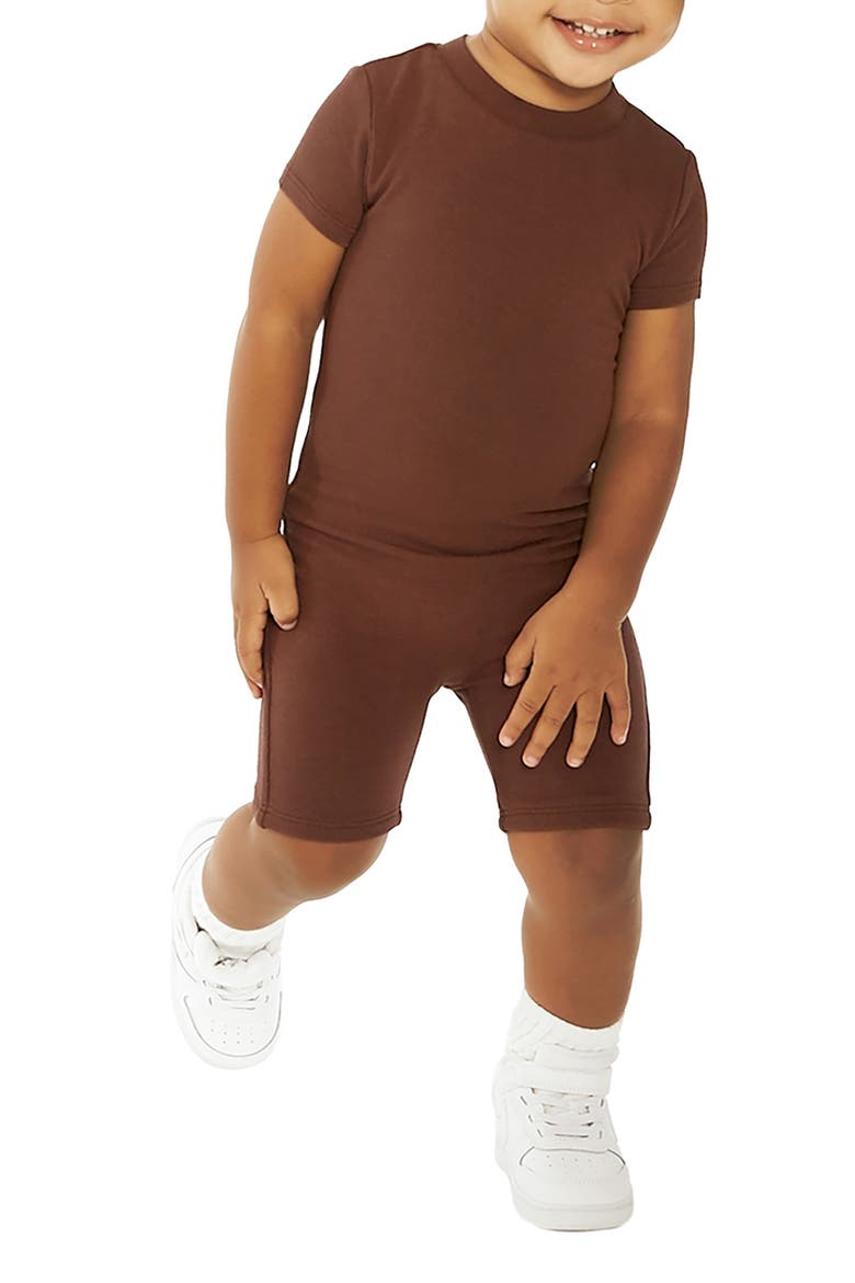 x Mama Malika Kids' Short Sleeve Bodysuit, Alternate, color, BROWN