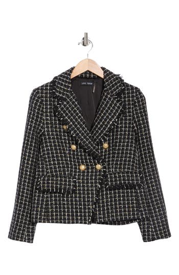 Love Token Angie Double Breasted Blazer In Black