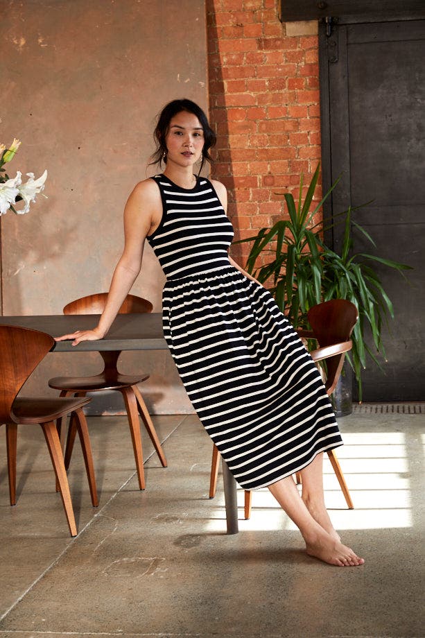 Women's Racer Back Gathered Dress