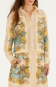 FARM Rio Royal Sea Linen Blend Shirt