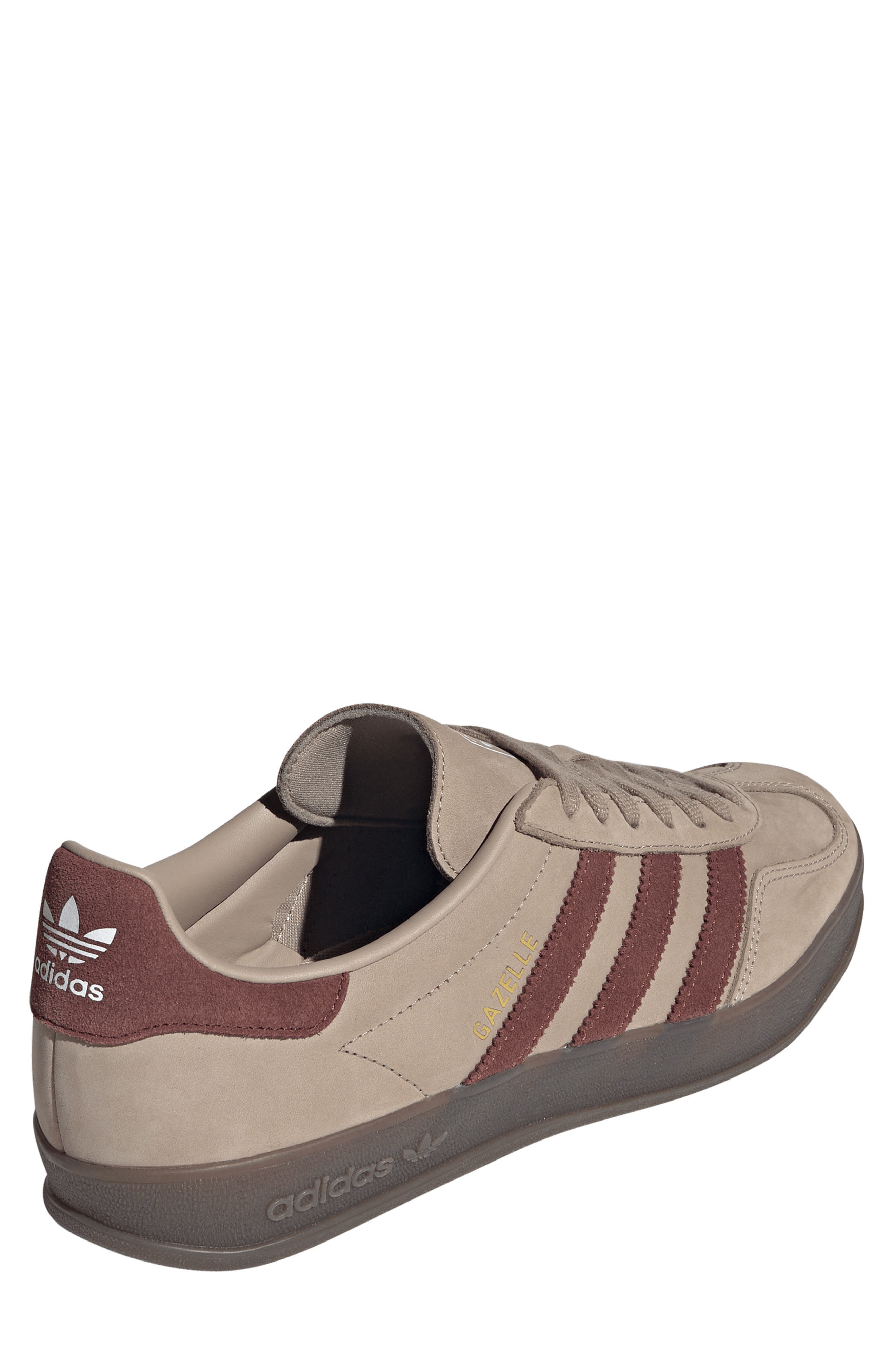 adidas Gazelle Indoor Sneaker, Alternate, color, Trace Khaki/ Fox Brown/ White
