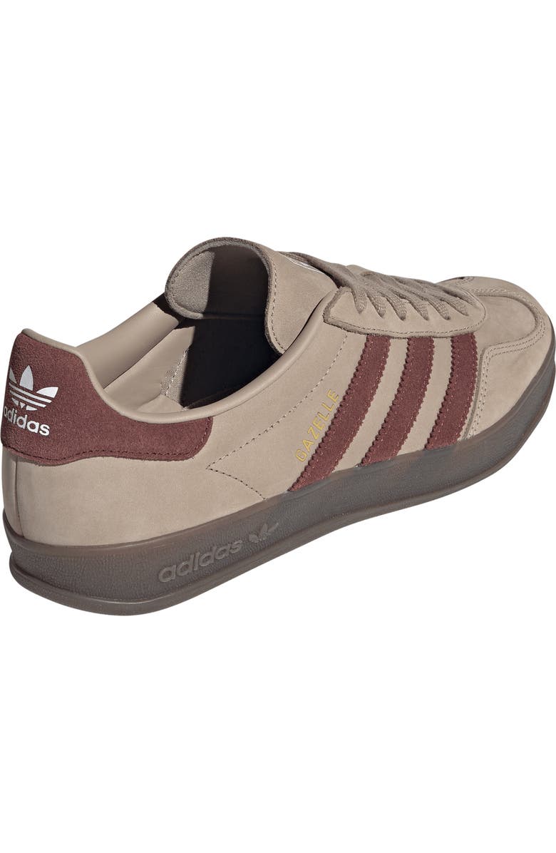 adidas Gazelle Indoor Sneaker, Alternate, color, Trace Khaki/ Fox Brown/ White