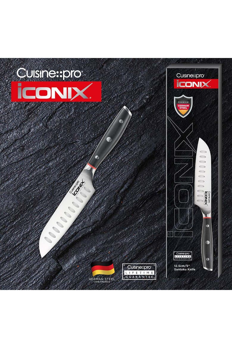 iconiX® 5" Santoku, Alternate, color, Black