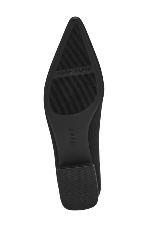 Anne Klein Cavina Pointed Toe Flat In Black