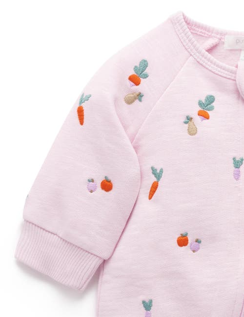 Purebaby Embroidered Fleece Footie