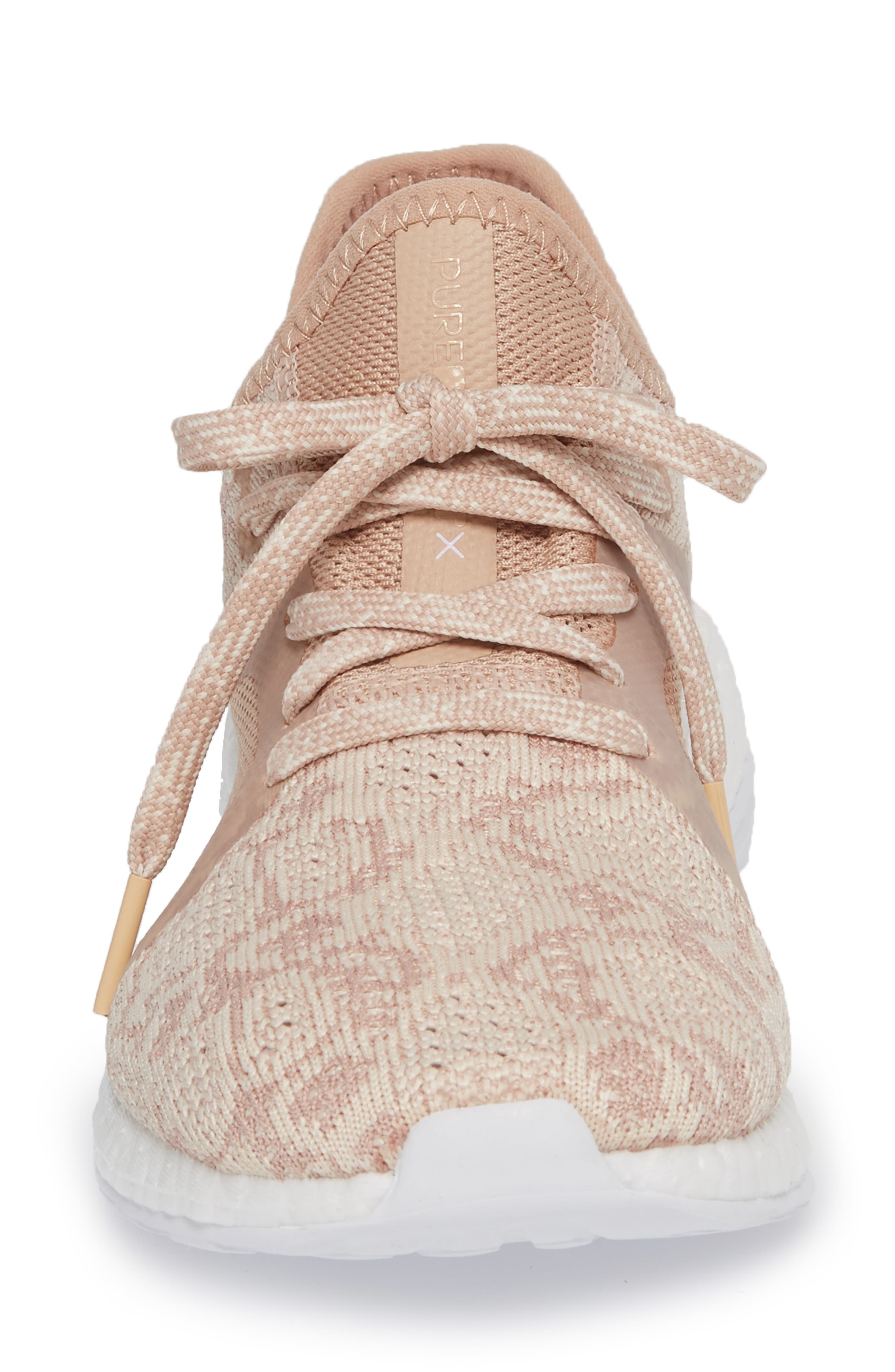 PureBoost X Element Knit Running Shoe, Alternate, color, ASH PEARL/ ASH PEARL