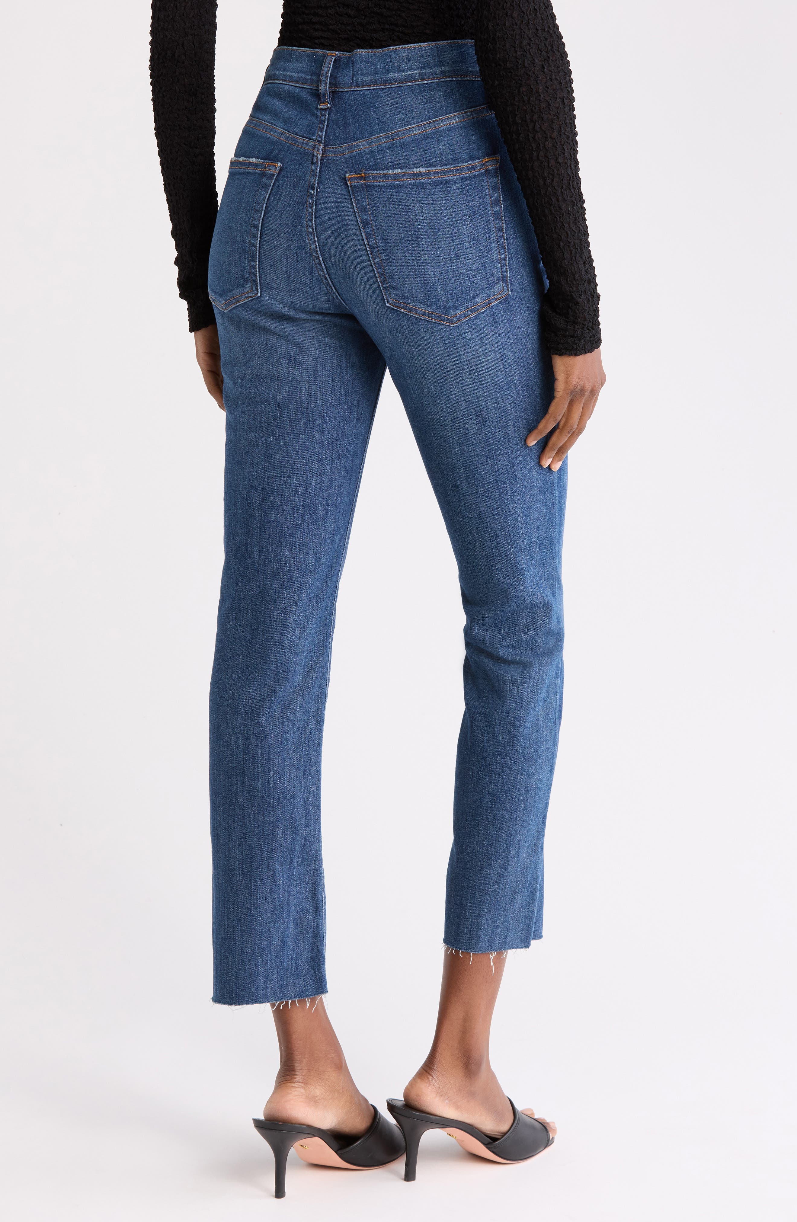 High Waist Crop Straight Leg Jeans - image 2