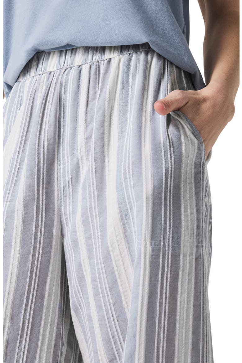 Raegan Stripe Wide Leg Pants, Alternate, color, WHITE/ SEAPORT
