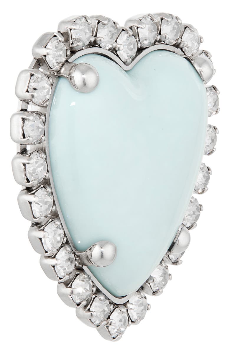 Valentino Garavani Coeur Hyperbole Heart Earrings, Alternate, color, Bxl Vintage Palladium/ Silver